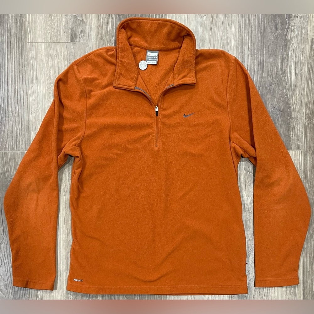 Vintage Nike Fit Silver Tab Mini Swoosh Fleece Quarter Zip Men’s Pullover Size L